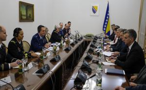 Foto: Dženan Kriještorac / Radiosarajevo.ba / Dodik i Džaferović primili delegaciju Biroa Nacionalne garde Sjedinjenih Američkih Država